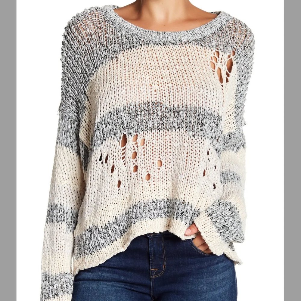 WILDFOX OPEN BACK RIPPED SWEATER